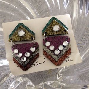 METALLICS retro handmade earrings multi colors